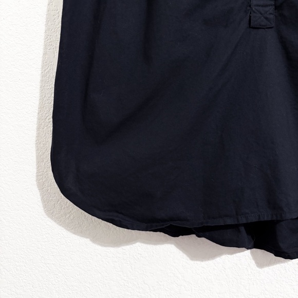 Anthropologie Pilcro The Tatum Top Poplin Black Puff Sleeve Blouse Sz Medium - Picture 8 of 12